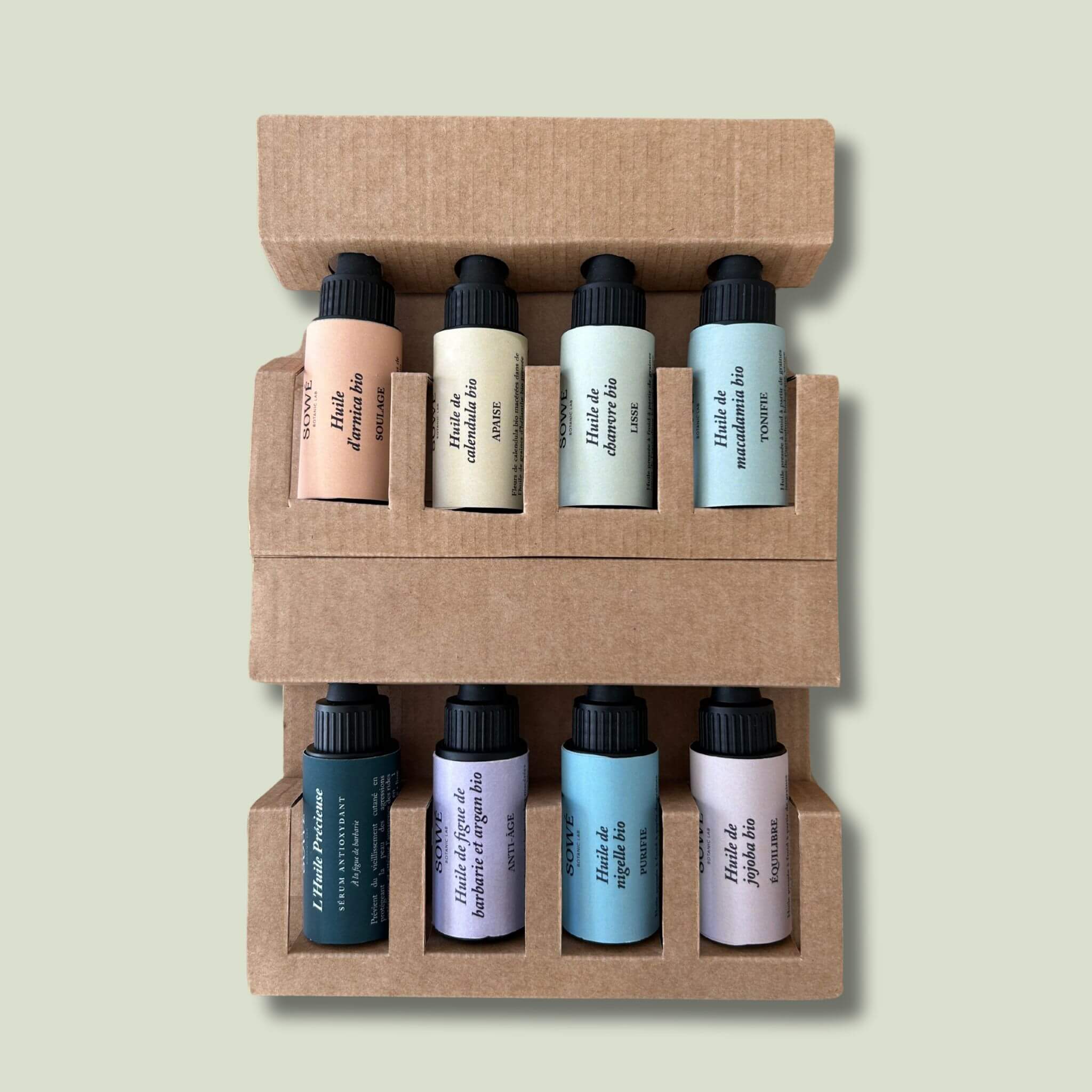 SOWE Botanic Lab – Großhandel Bade-/Körperöl – Entdeckungsbox – Sortiment an Pflanzenölen1