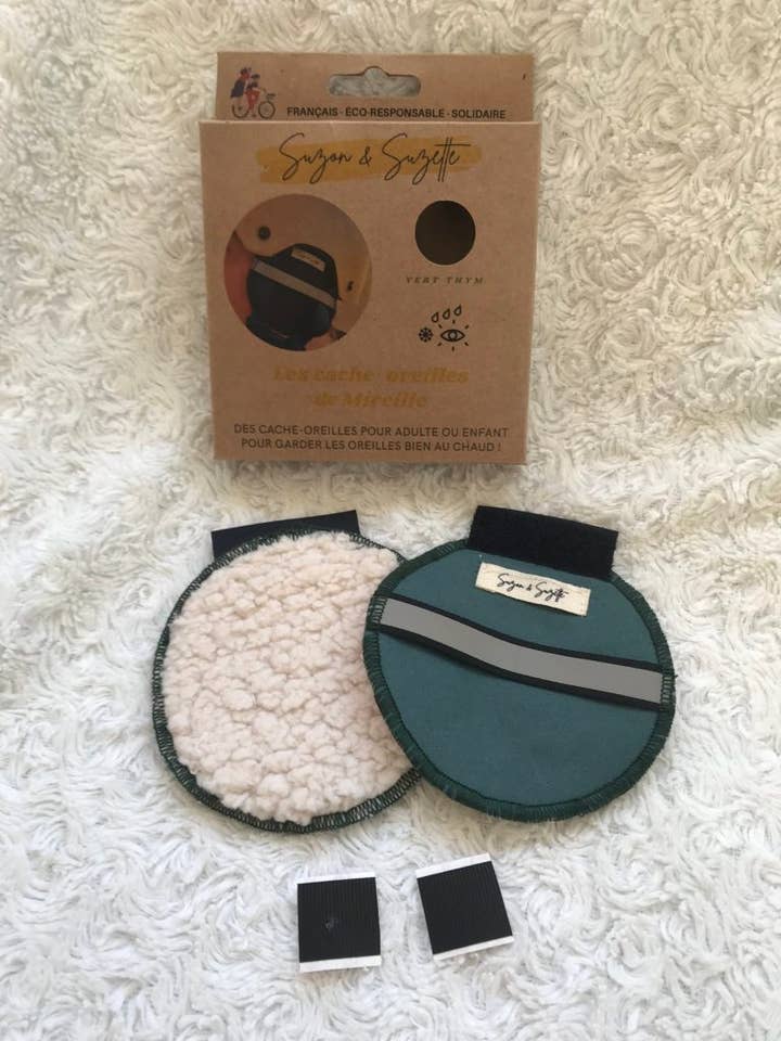 MIREILLE thyme green ear covers - universal for wholesale by Suzon et Suzette