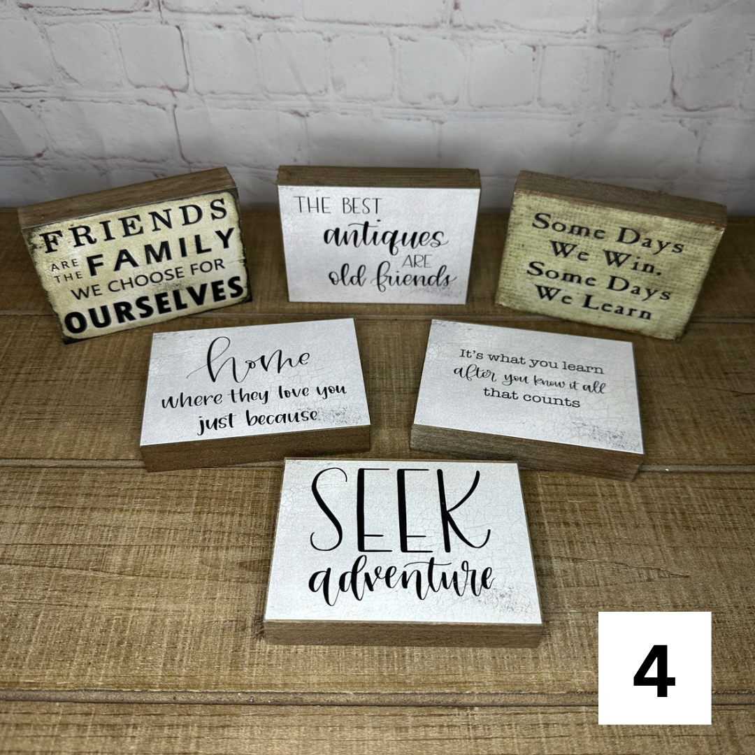 Buckeye Craft Co. – Objeto de mesa decorativo por atacado – Conjunto de 6 Blocos Diários 0