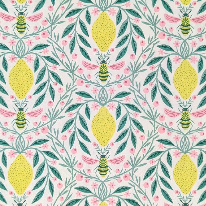 Bluebell and Lark – wholesale Disposable napkin – Bee And The Lemon Paper Napkins1