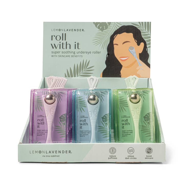 DM Merchandising - Wholesale Face/Beauty Roller - Lemon Lavender Roll With It Undereye Roller