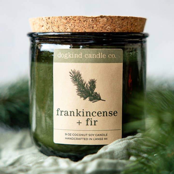 Frankincense + Fir | pet-safe non-toxic for wholesale by Dogkind Candle Co