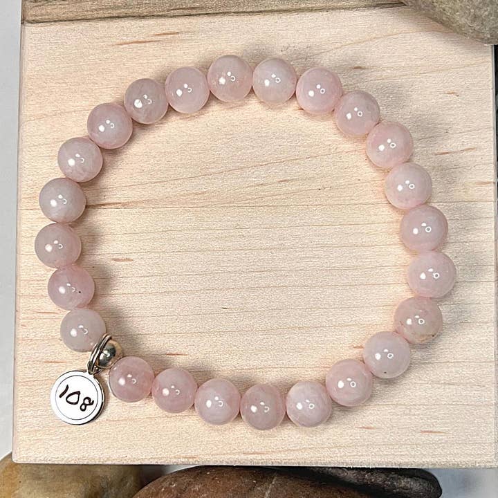 One Zero Eight – wholesale Beaded bracelet – 8mm Rose Quartz Mala Bracelet5