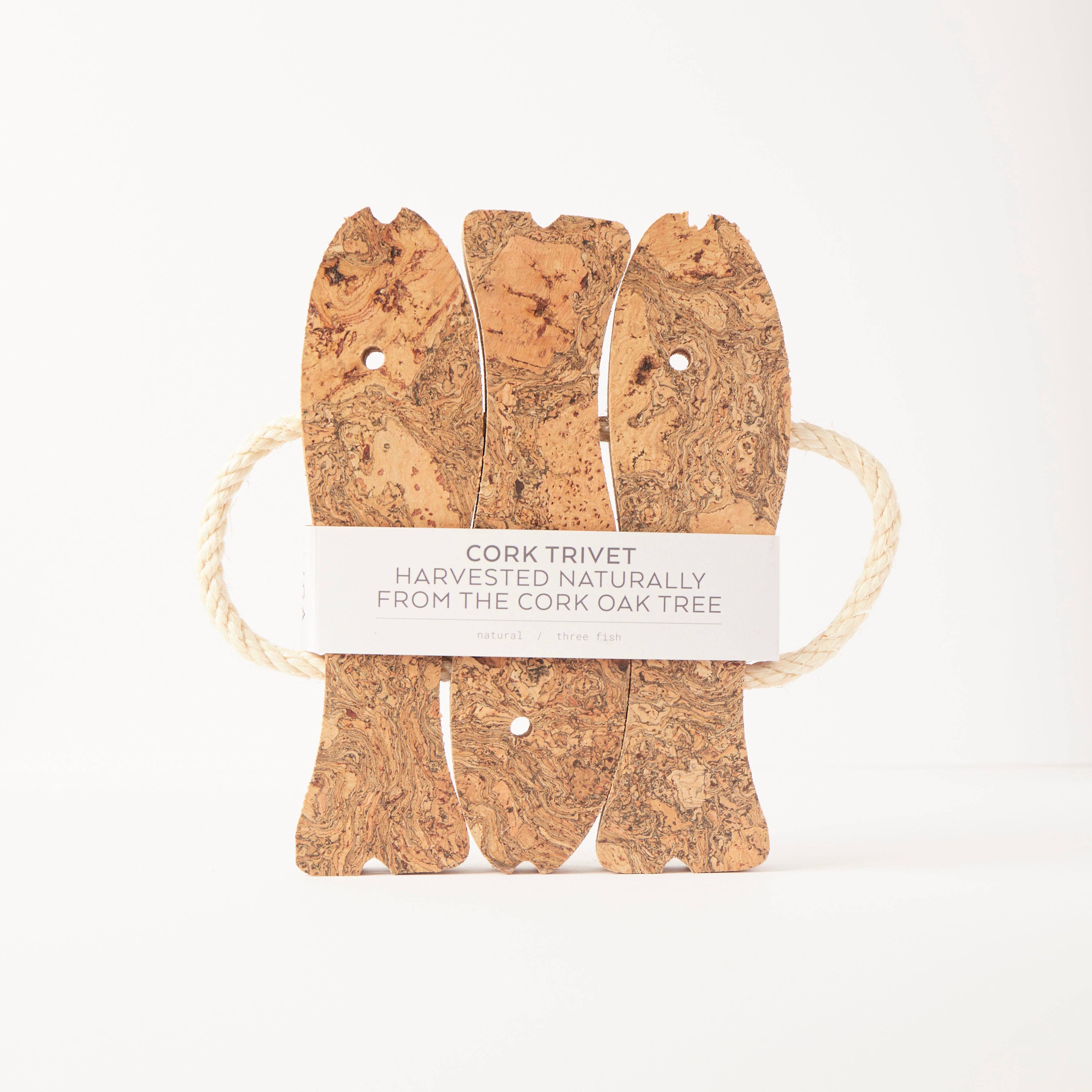 LIGA - Wholesale Trivet - Natural Cork 3 Fish Trivet1