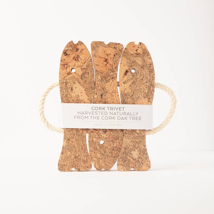 LIGA - Wholesale Trivet - Natural Cork 3 Fish Trivet1