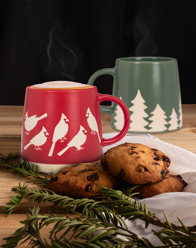 Abbott - Wholesale Coffee Mug - Wide Base Mug with Pine Trees1