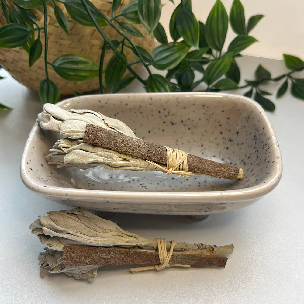 VIE – Großhandel Salbeibündel – Mini-Schmudge-Bündel, Weißer Salbei mit Zimt 4"0