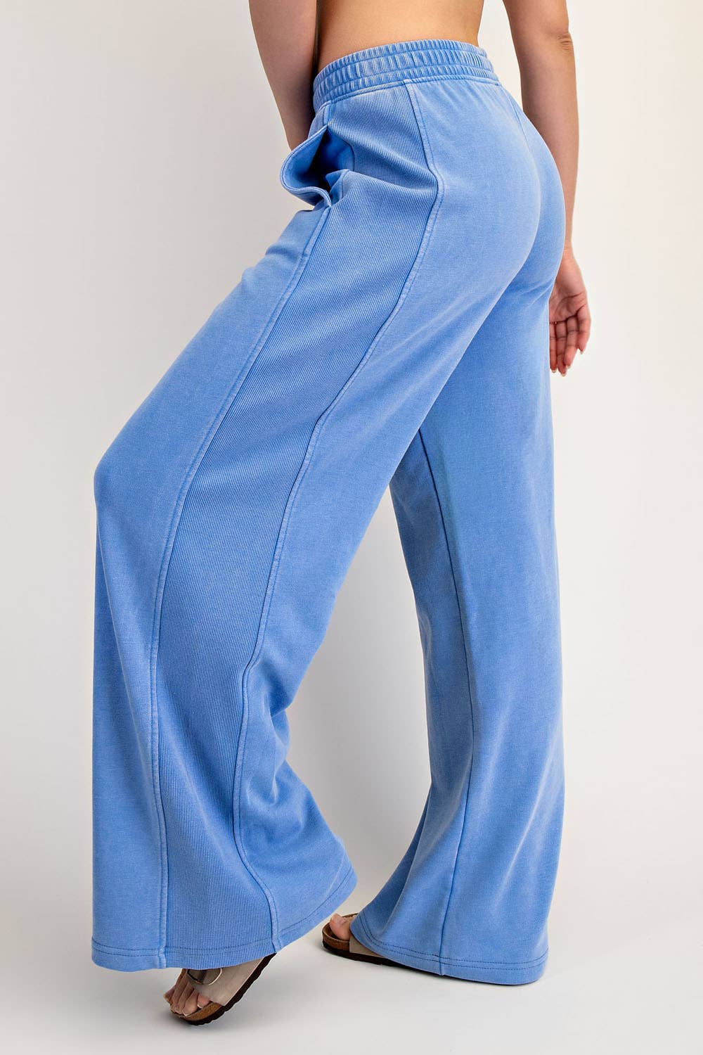 Rae Mode - Vente Pantalon – femme - PANTALON LARGE CÔTÉ CÔTELÉ LAVÉ MINÉRAL25