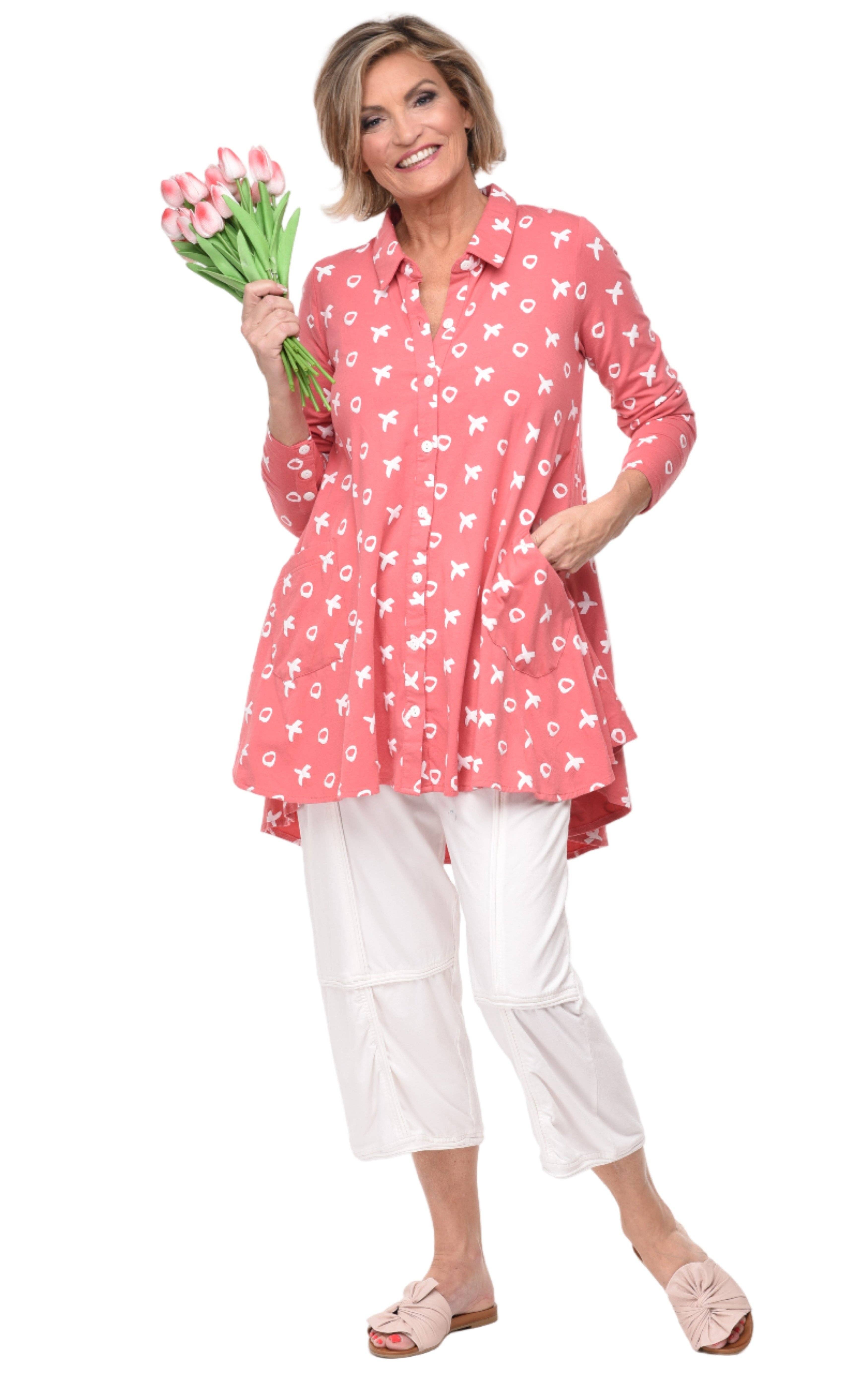 Tulip Clothing - Wholesale Button Down Shirt - Women's - SDM580 Lauryn in Paradise XO*1