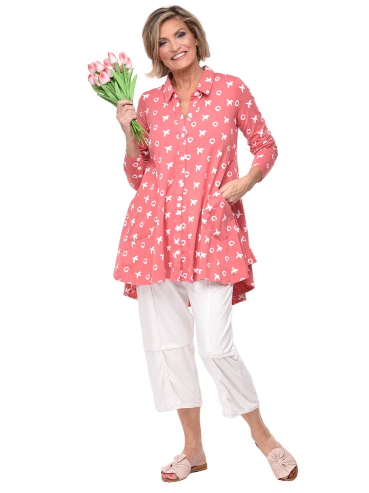Tulip Clothing - Wholesale Button Down Shirt - Women's - SDM580 Lauryn in Paradise XO*1