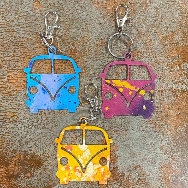 VW Bus Keychain for wholesale by Cut-n-rust LLC