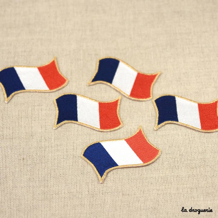 French flag patch 60 mm for wholesale by LA DROGUERIE