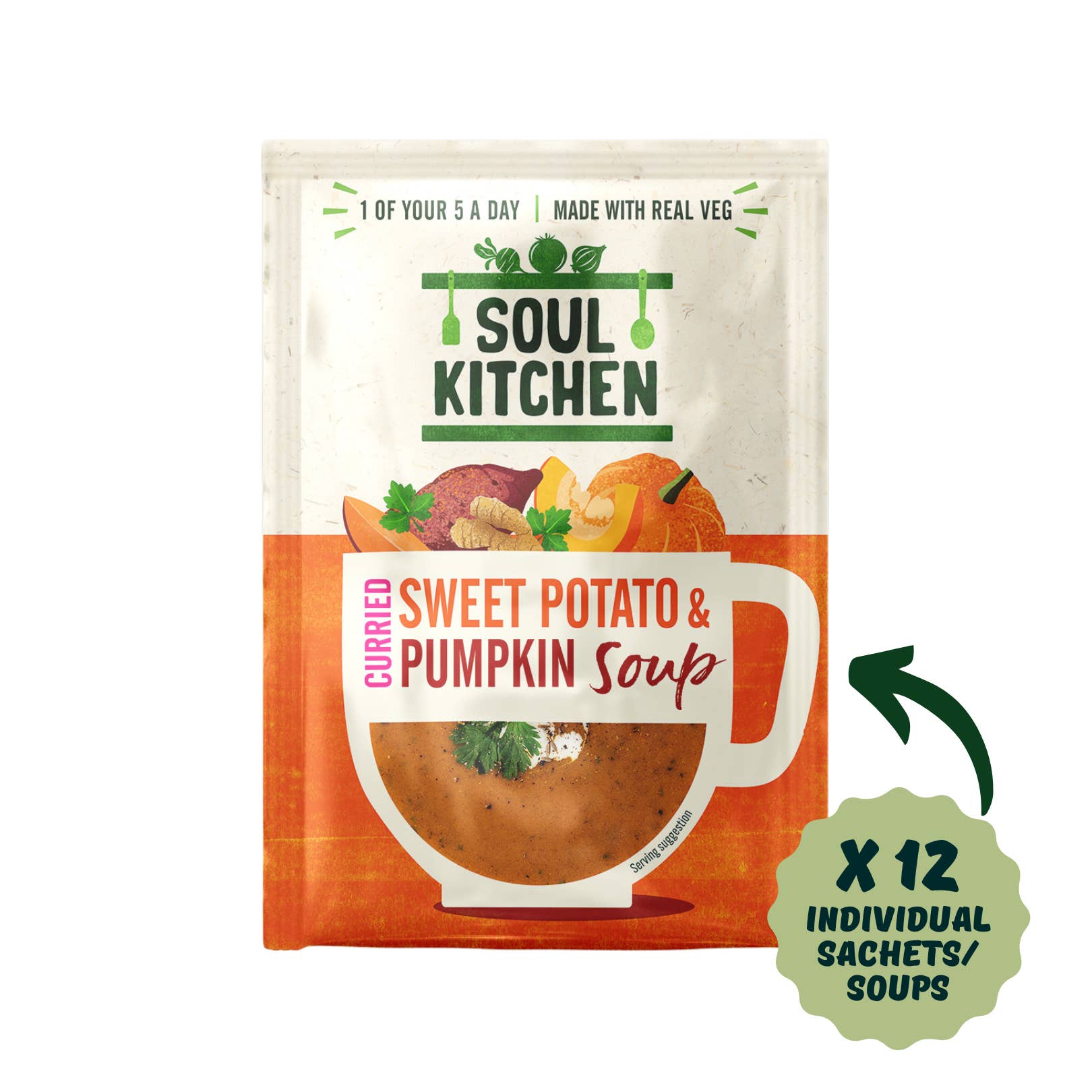 Soul Kitchen Soup – wholesale Soup – Curried Sweet Potato & Pumpkin Soup (12 servings)