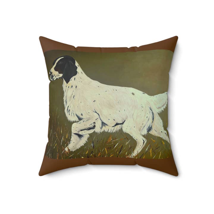 English Setter - Throw Pillow for wholesale by Leah Smith Art