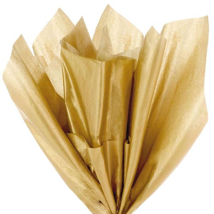 Purple Papers - Wholesale Tissue Paper - Gold Tissue Paper for Gifts 20"x30" Pack of 4 - 100 Sheets