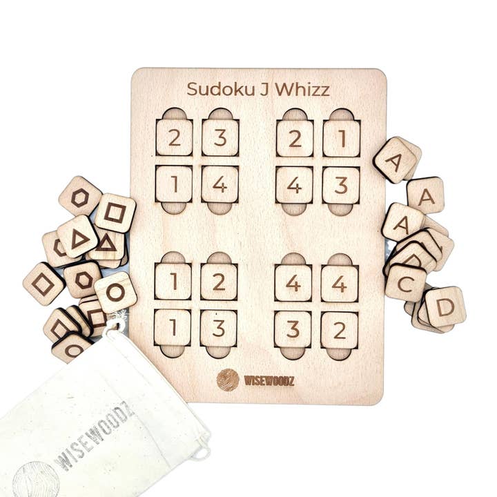 Wisewoodz Junior Wood Sudoku Game for wholesale by wisewoodz