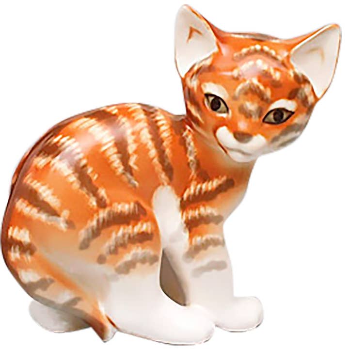 Golden Cockerel – Estatueta decorativa por atacado – Estatueta de gato malhado laranja0