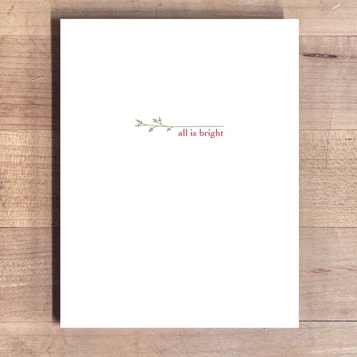 Tenth of June - Wholesale Season's Greetings Card - All is Bright