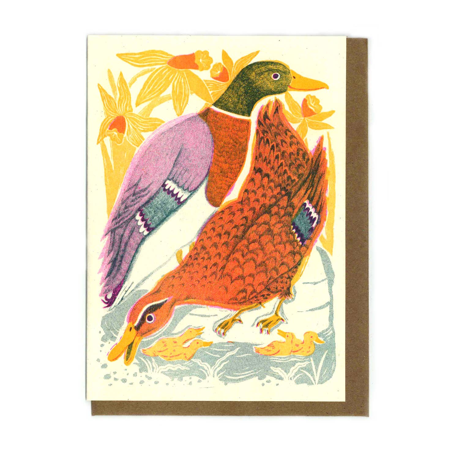 Lillian Melcher – Cartão de saudação diária por atacado – Cartão da Família Pato Narciso1