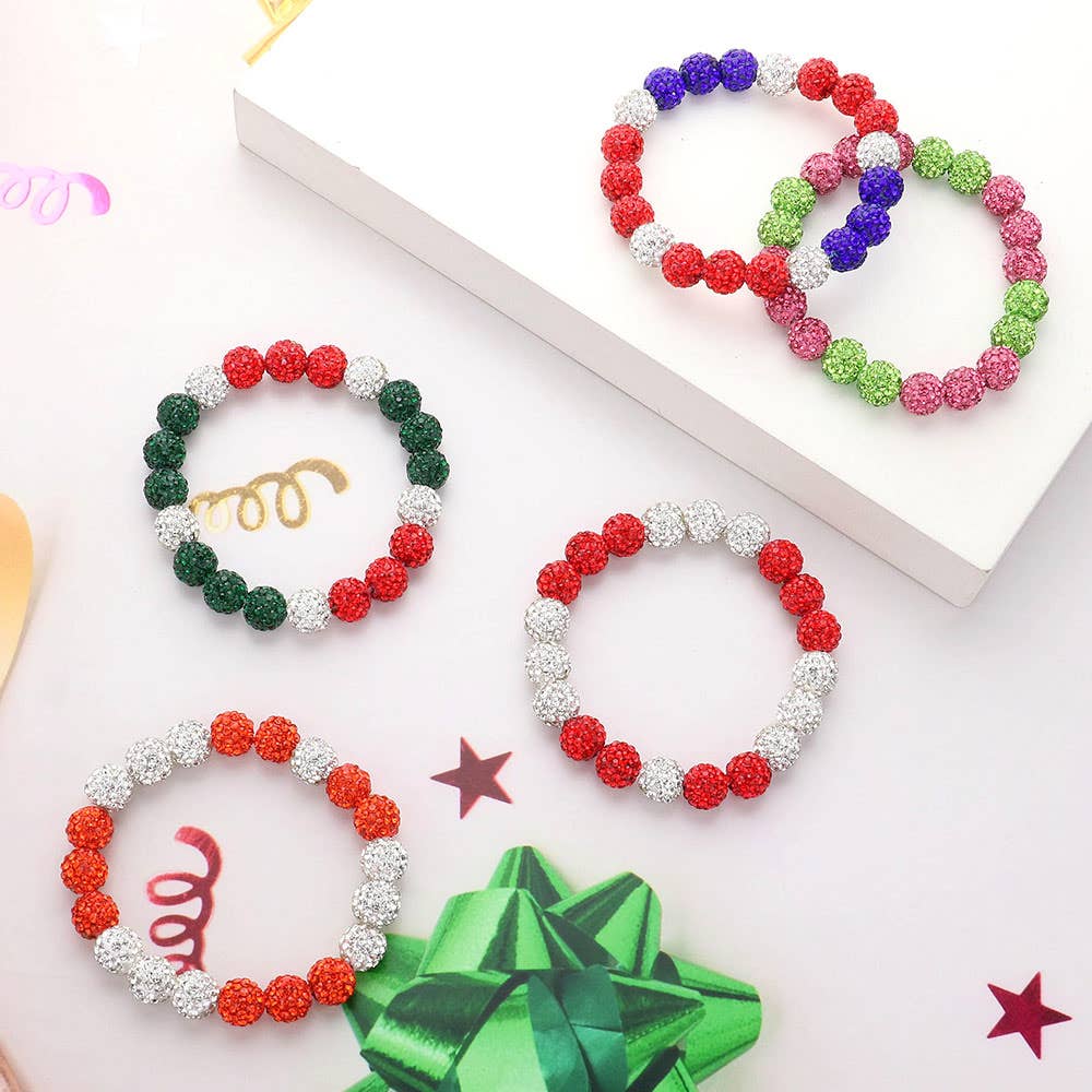 Sensibling Corp. – wholesale Beaded bracelet – Shamballa Ball Beaded Stretch Bracelet19