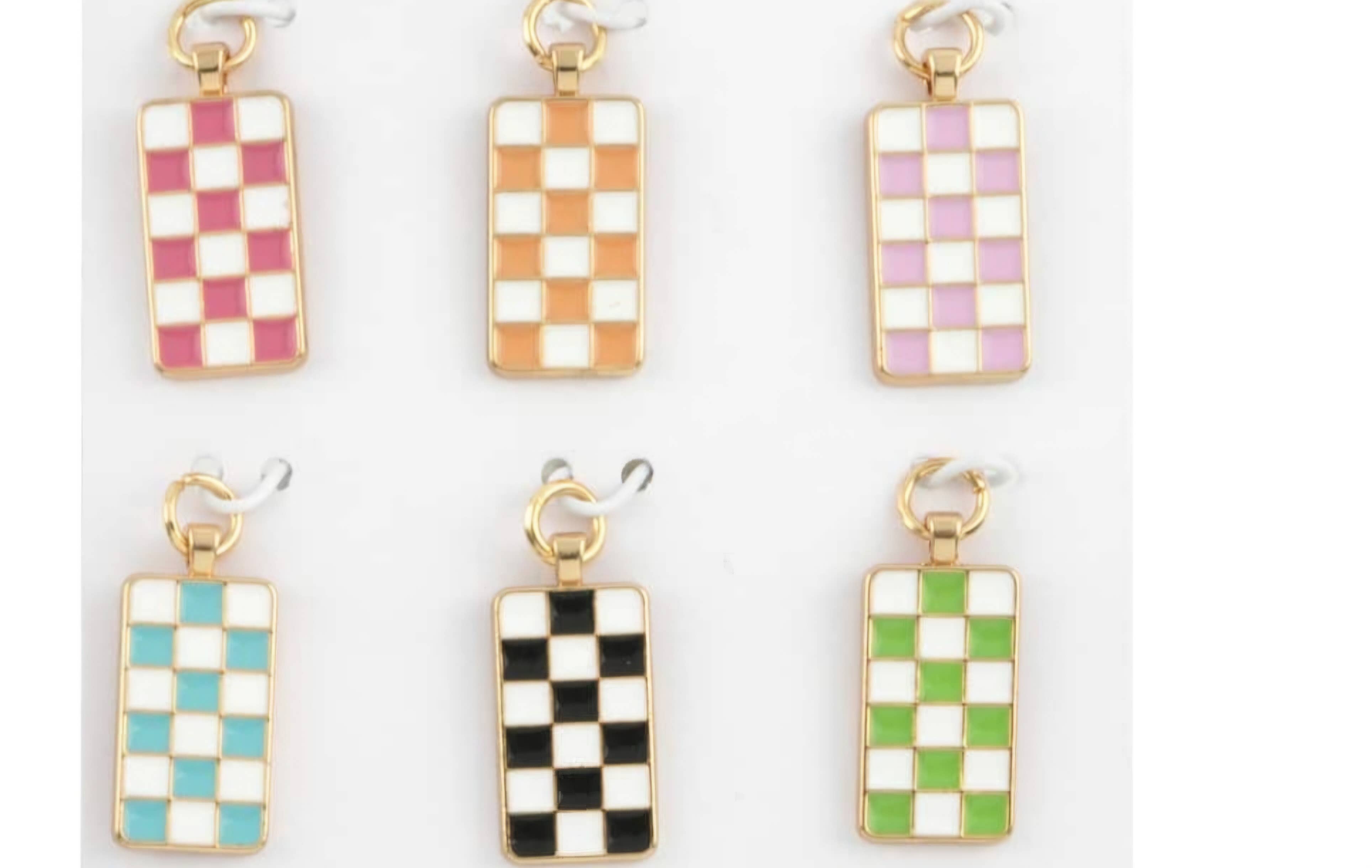 Ocoee Street Boutique - Wholesale Hat Accessory - Women's - Checker Trucker Hat Charm0