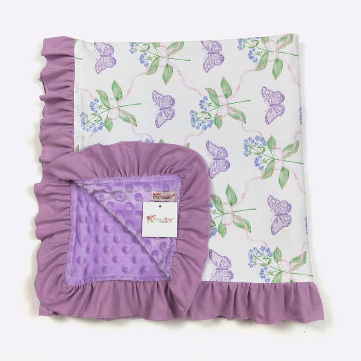 Couverture Papillon Violet pour la vente par Clover Cottage