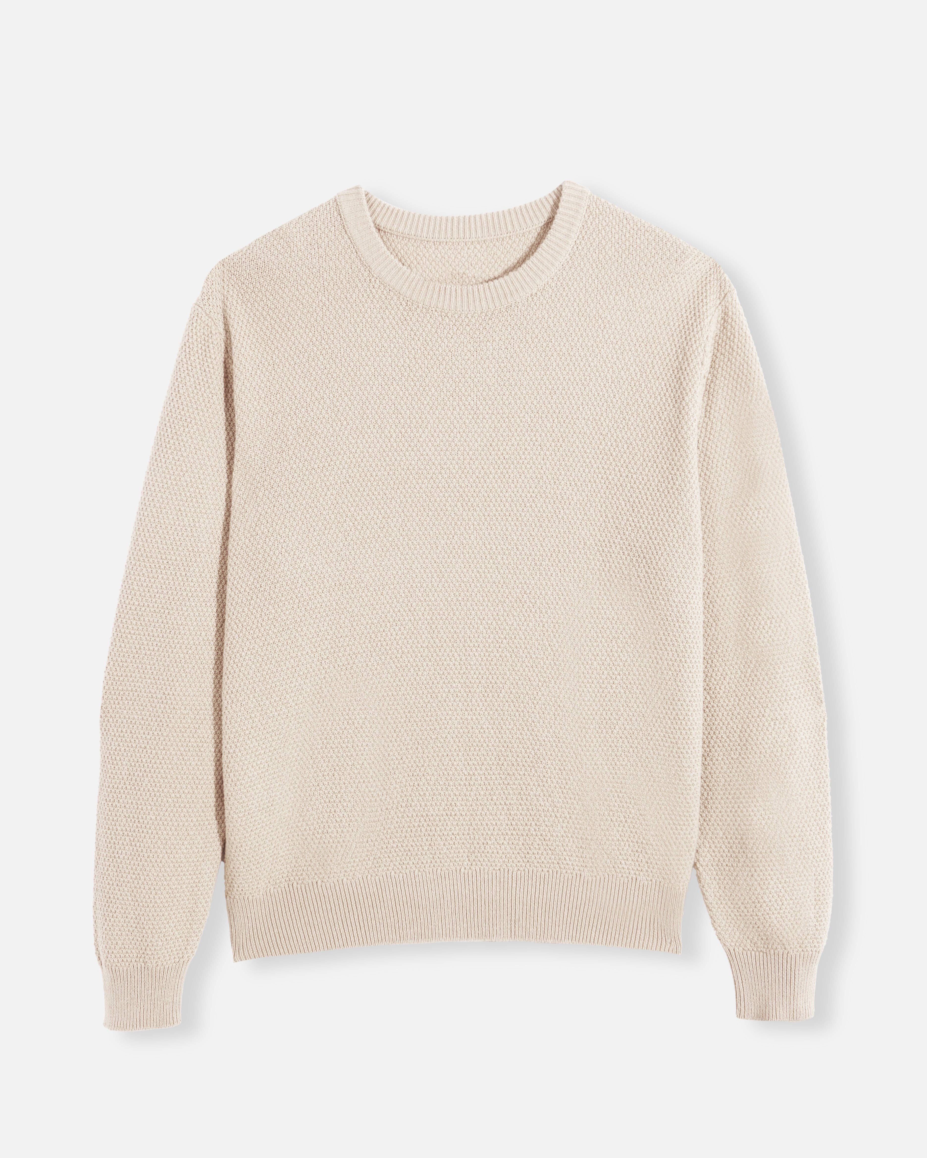 THE (REAL) GARCIA - Wholesale Knit Sweater - Men's - STRUCTURED SWEATER STONE5