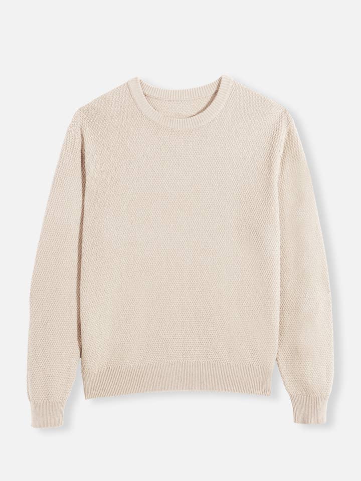 THE (REAL) GARCIA - Wholesale Knit Sweater - Men's - STRUCTURED SWEATER STONE5