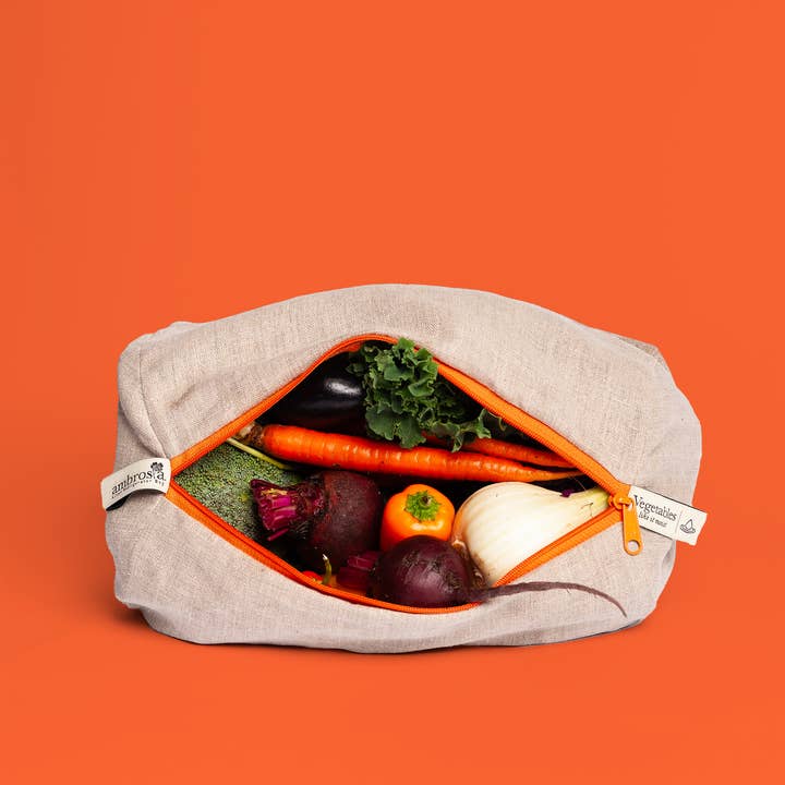 Ambrosia Bag - Wholesale Food Storage Wrap/Bag - Reusable Linen Bag for Vegetables |Reusable | Spring Kitchen11
