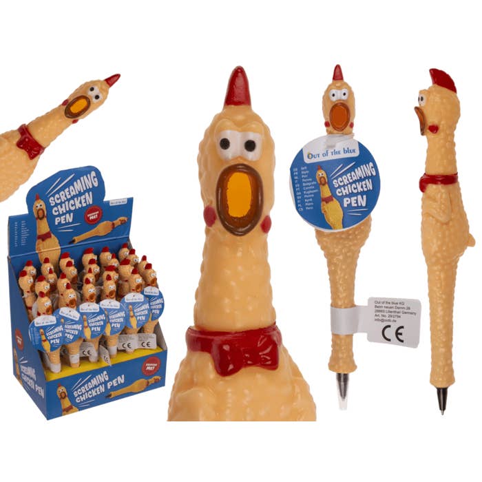 Out of the blue KG - Wholesale Pen - Pen, Screaming Chicken, 18,5 cm,