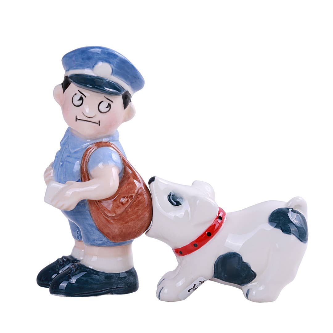 Pacific Trading - Wholesale Salt & Pepper Shaker Set - Mailman and Dog Salt and Pepper Shaker Set2