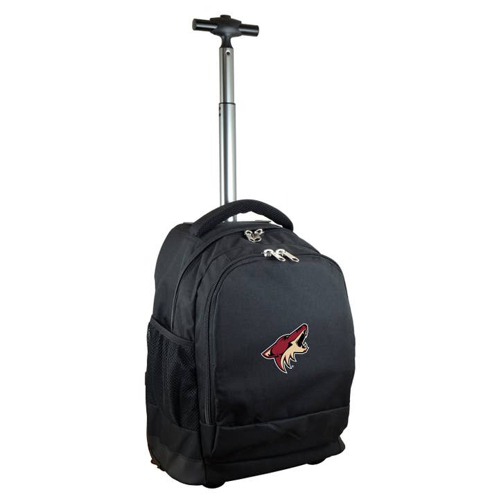 NHL Arizona Coyotes 19" Premium Wheeled Backpack for wholesale by Mojo Licensing