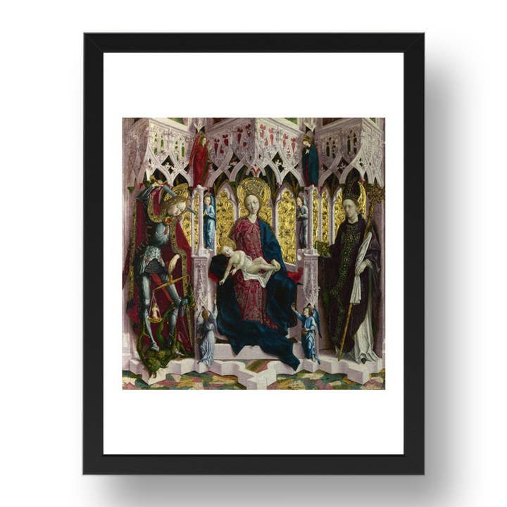 Michael Pacher: The Virgin and Child Enthroned with Angels and Saints, Poster in 17x13"(A3) Frame for wholesale by PERIOD PRINTS