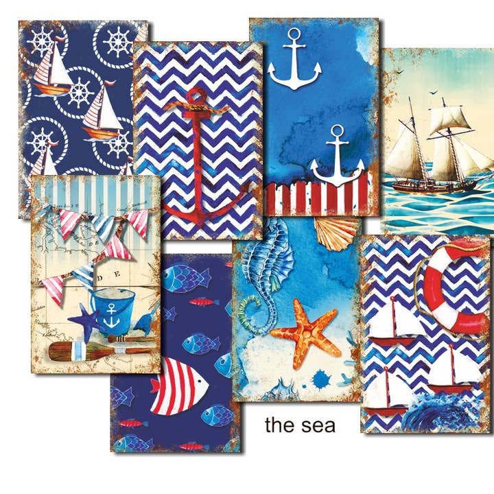 The Sea - MINI Scrapbook Paper for wholesale by DECORER