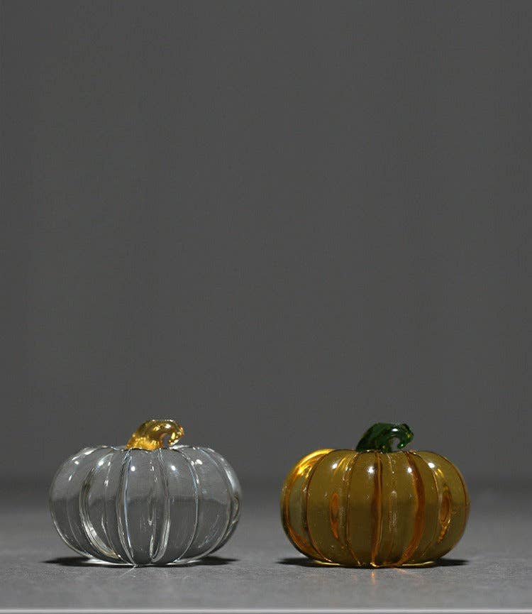 Gohobi （We cover U.S. import duties） - Wholesale Decorative Tabletop Object - Gohobi Pate de Verre Pumpkin Halloween Glass Ornament Teapot Lid Stand Paperweight14