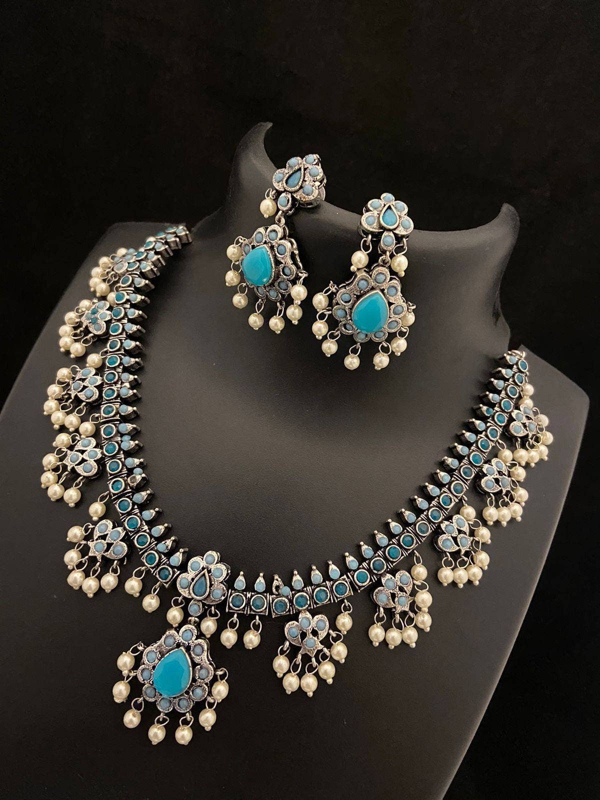 Vastrabhushan – wholesale Jewellery set – Handmade Indian Ethnic Gutta Pusalu Necklace Set6