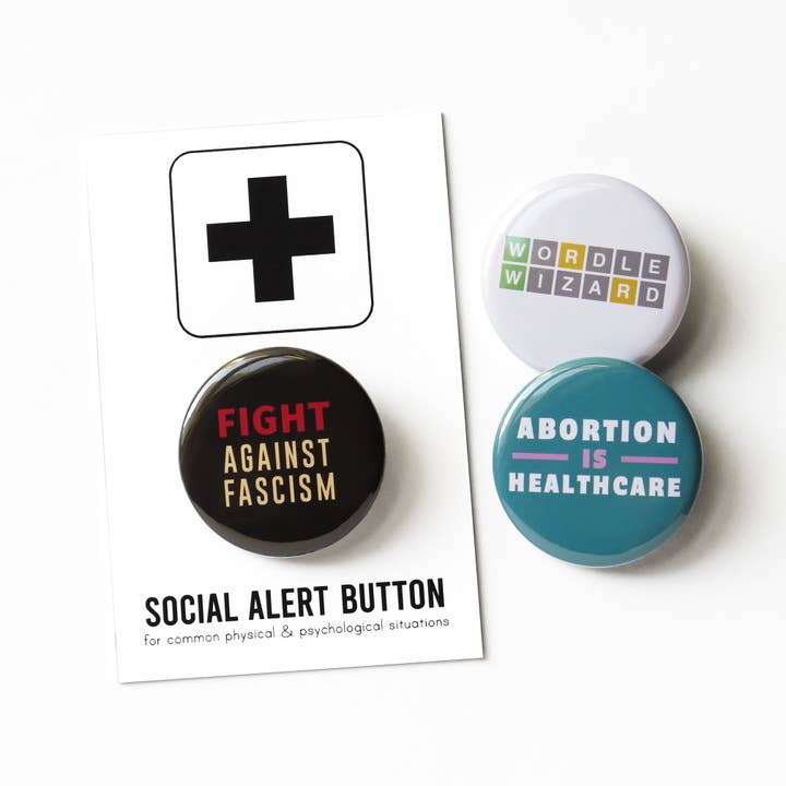 Word For Word Factory - Wholesale Lapel Pin/Button - ABORTION IS HEALTHCARE Button l Social Justice Pin
4