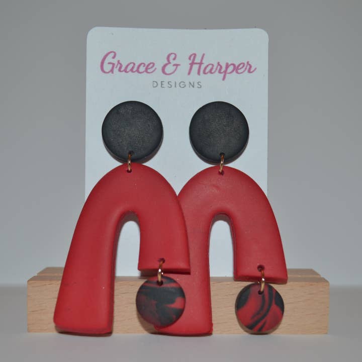 Tessa - Black and Red for wholesale by Grace and Harper Designs