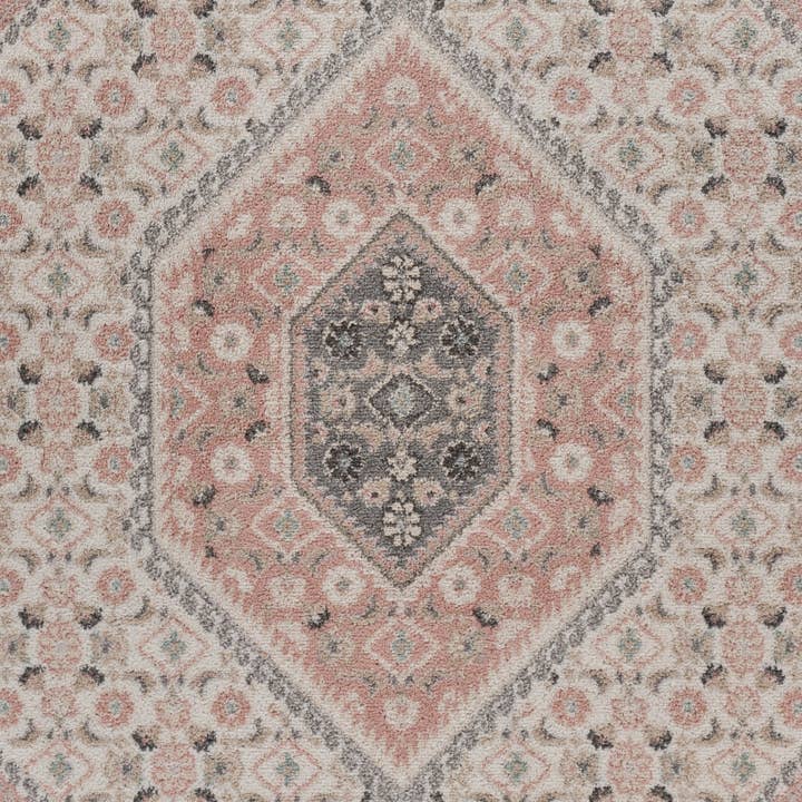LR Home - Vente Tapis - Tapis oriental gris et rose blush4
