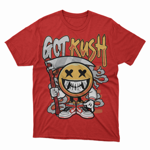 Got Kush Clothing - Vente T-shirt sérigraphié – homme - T-shirt homme Smiley Reaper Got Kush1