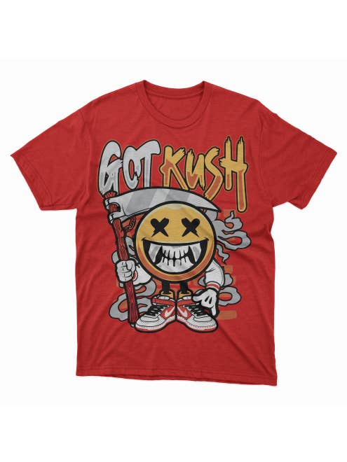 Got Kush Clothing - Vente T-shirt sérigraphié – homme - T-shirt homme Smiley Reaper Got Kush1