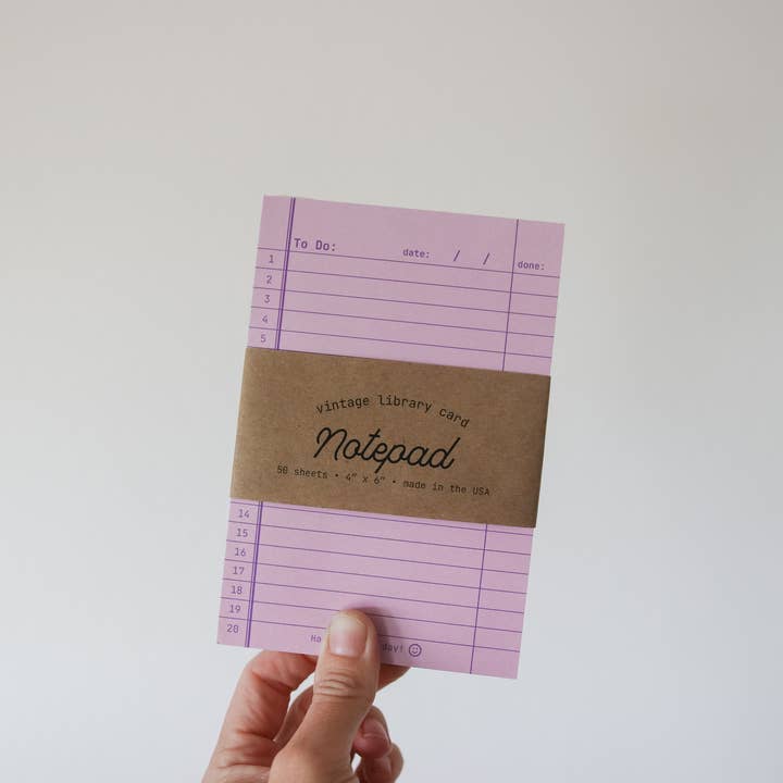 Elevation Goods - Wholesale Notepad - Library Card Notepads