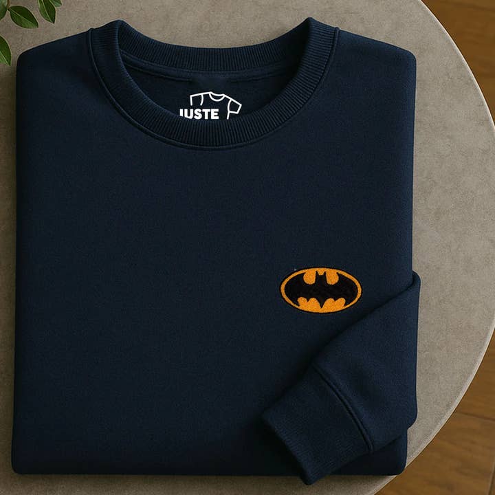 Embroidered Sweatshirt - Bat-signal for wholesale by Juste un t-shirt