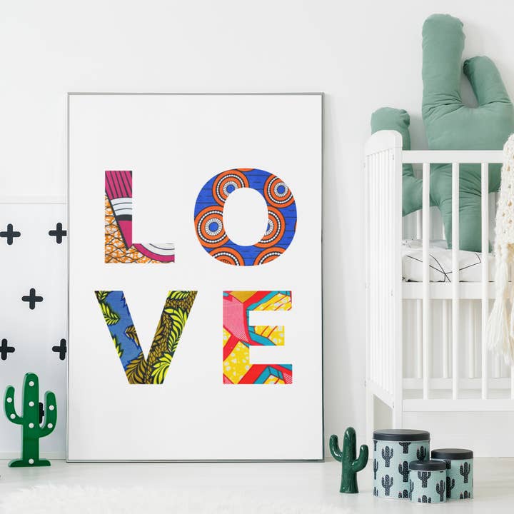 Ich liebe African Print für den Großhandel von Blue Coffee Arts