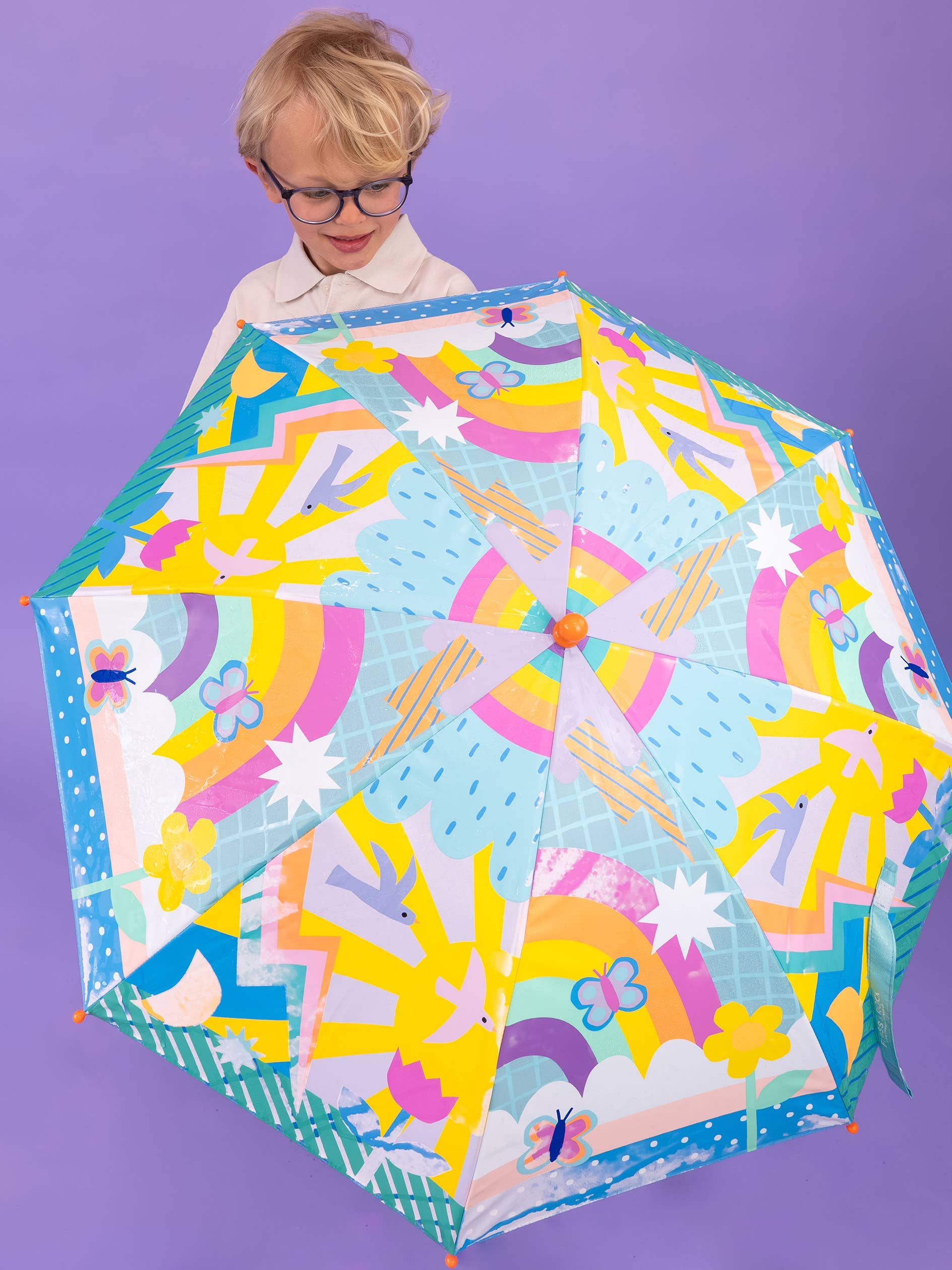 Floss and Rock - UK/EU – wholesale Umbrella – kids – 6+ Colour Change Umbrellas - Rainbows4