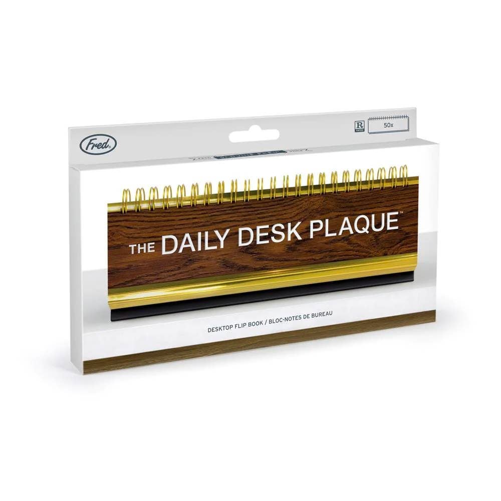 Fred & Friends - Wholesale Desk/Tabletop Sign - Daily Desk Plaque - Desktop Flip Book - 50 Fun Phrases9