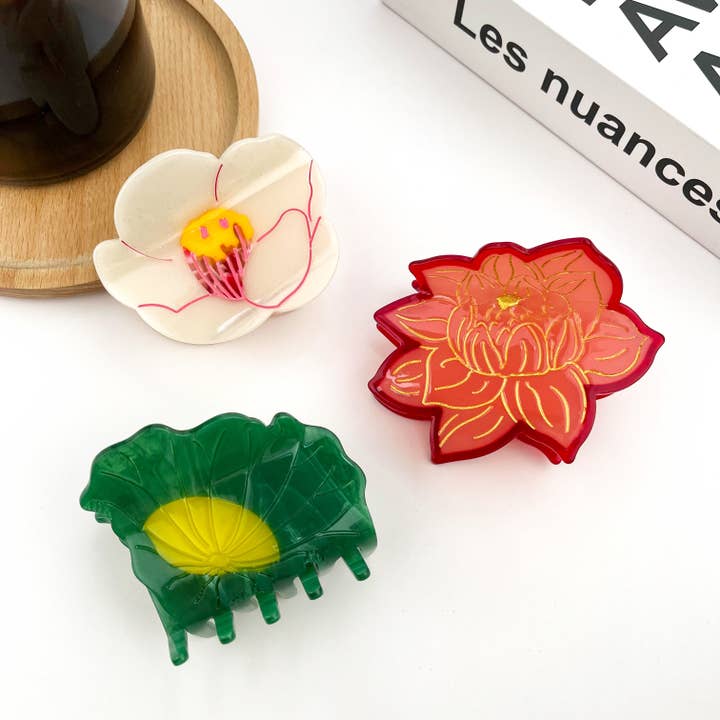 TheDivaSoap – wholesale Hair clip – Women’s – Beautiful Flower Claw Clip, New Spring And Summer Hair Clips7