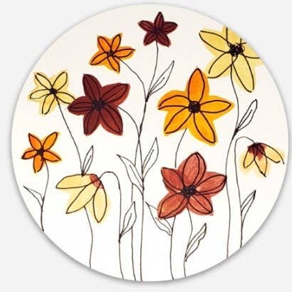 Fall Wildflower Sticker for wholesale by Red Cottage Creative