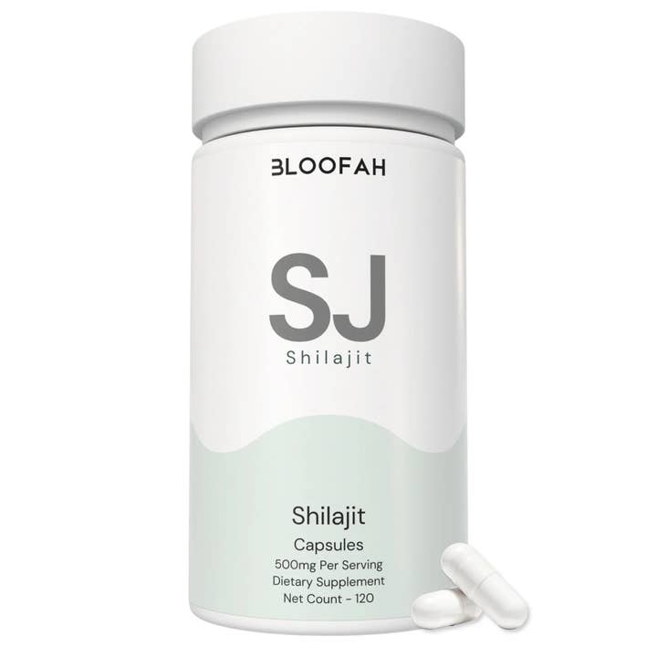 Bloofah SJ – Gélules de Shilajit 500mg | Soutien Énergie & Vitalité (120 Gélules) pour la vente par Bloofah
