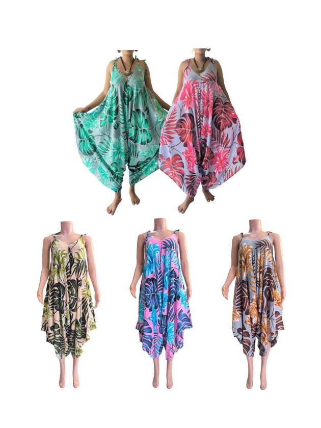 Tropical Floral and Leaves Print Jumpsuit and other Purchase Wholesale tropical dress. Free Returns & Net 60 Terms on Faire trending on Faire.
